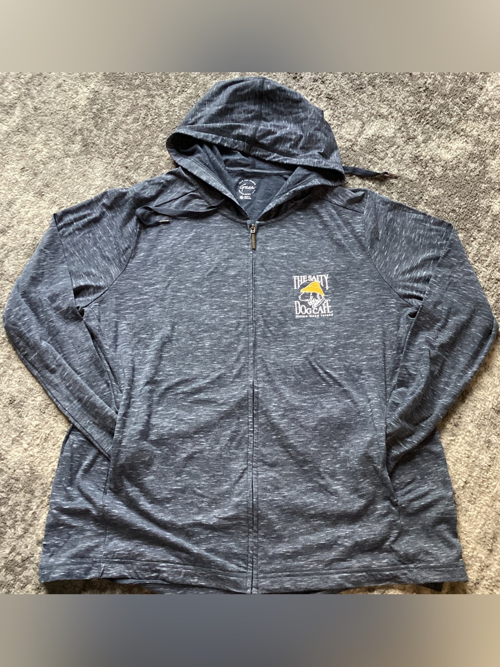 Salty Dog Women’s Zip-up Hoodie, Hilton Head Heather Grey super soft size XL